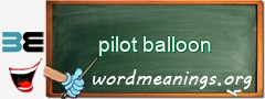 WordMeaning blackboard for pilot balloon